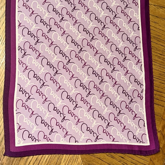 COACH Long Script Silk Scarf - Picture 3 of 6